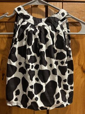 Black and White Animal Print Women's Skirt